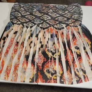 Lane Bryant strapless multicolor top